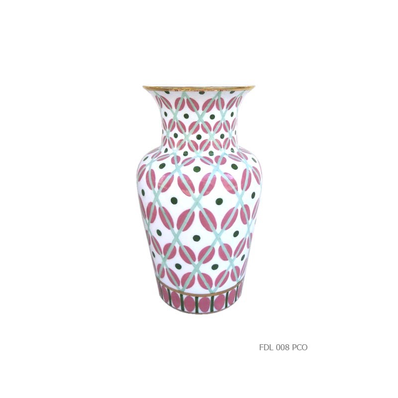 Vase shouldered pink coffee