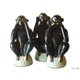 Set of 3 monkeys ceramic black
