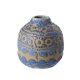 Artisanal vase round blue