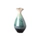 Teardrop vase glazed green