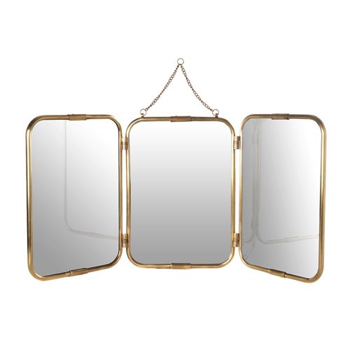 Tryptique mirror brass