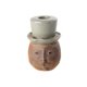 Head candleholder clay