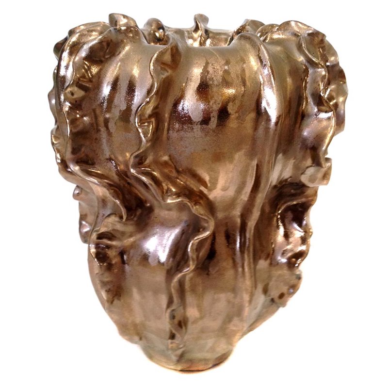 High vase golden shell