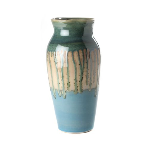 Vase droit pluie turquoise