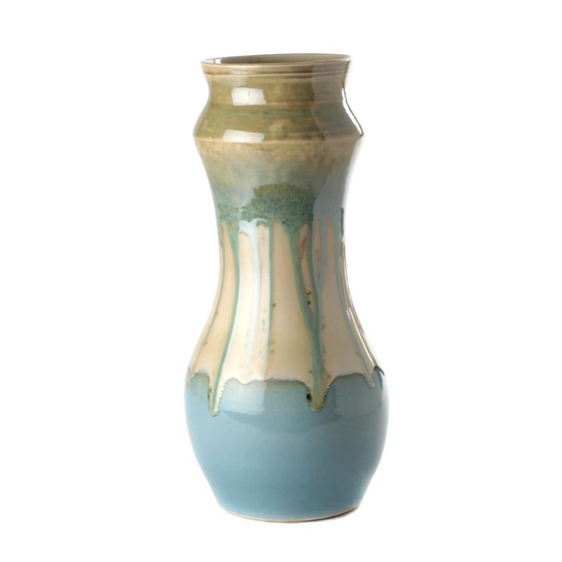 Vase epaulee pluie turquoise