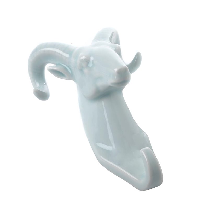 Coat hanger goat porcelain