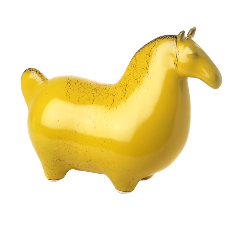 Artist horse glazed yellow