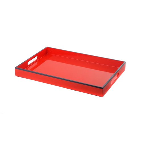 Lacquer tray orange grey