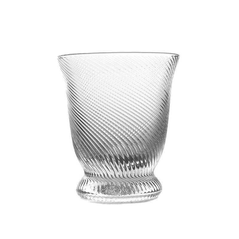 Set of 6 water glasses 'twist' clear