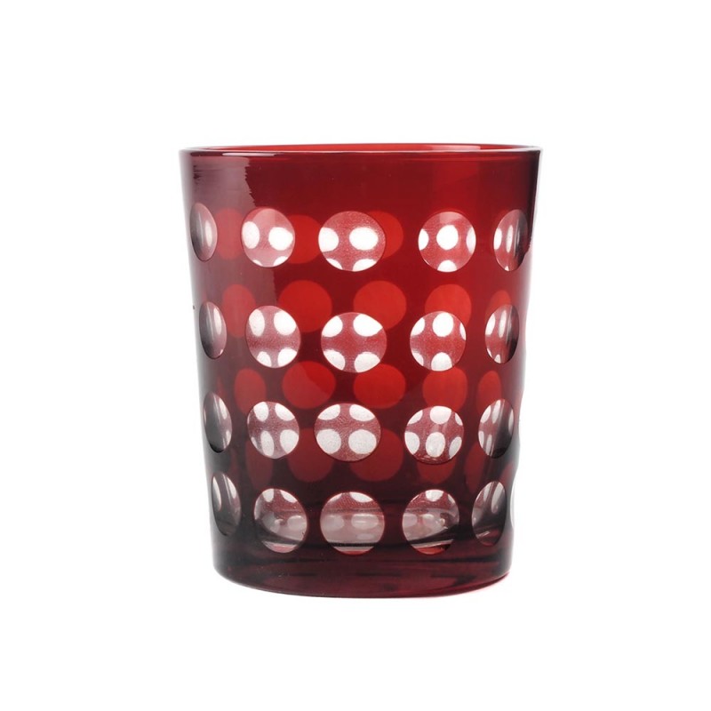 Set of 6 whisky glasses 1960 ruby