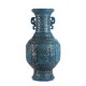 Vase qianlong hand sculpted turquoise