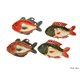 Set of 4 cups tropical fish