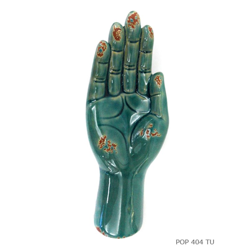 Open hand turquoise