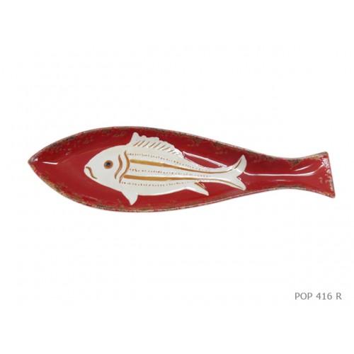 Decorative plate fish red 1960s