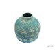 Vase artisanal rond turquoise