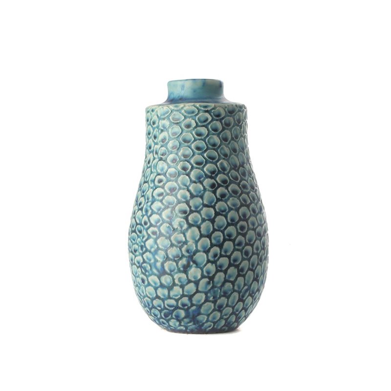 Vase fish scale sky blue