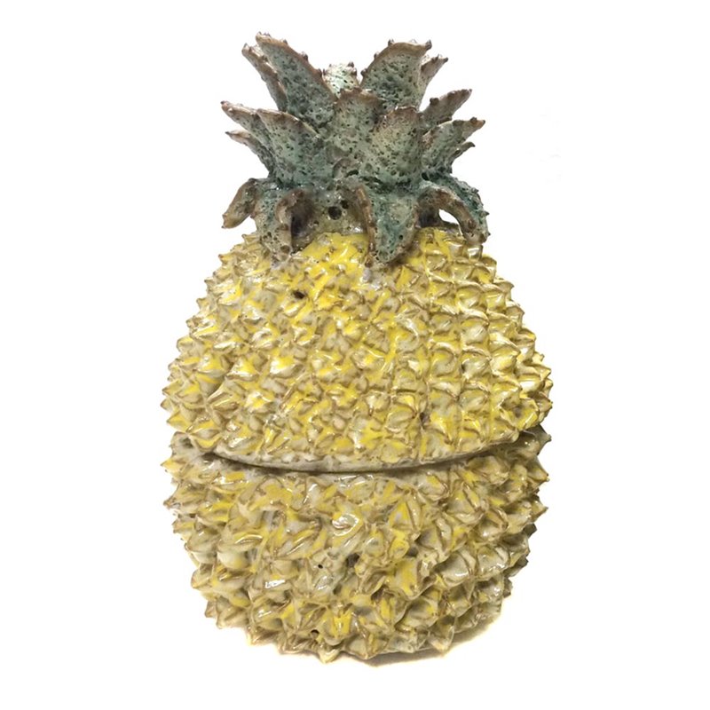 Boite ananas patine jaune