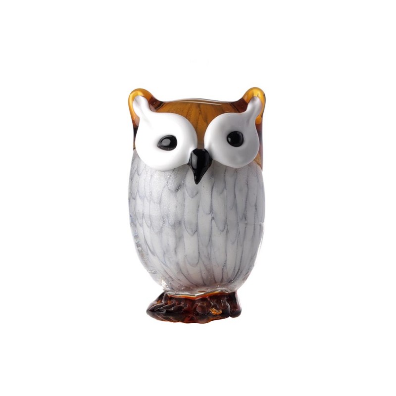 Owl glass venetian amber
