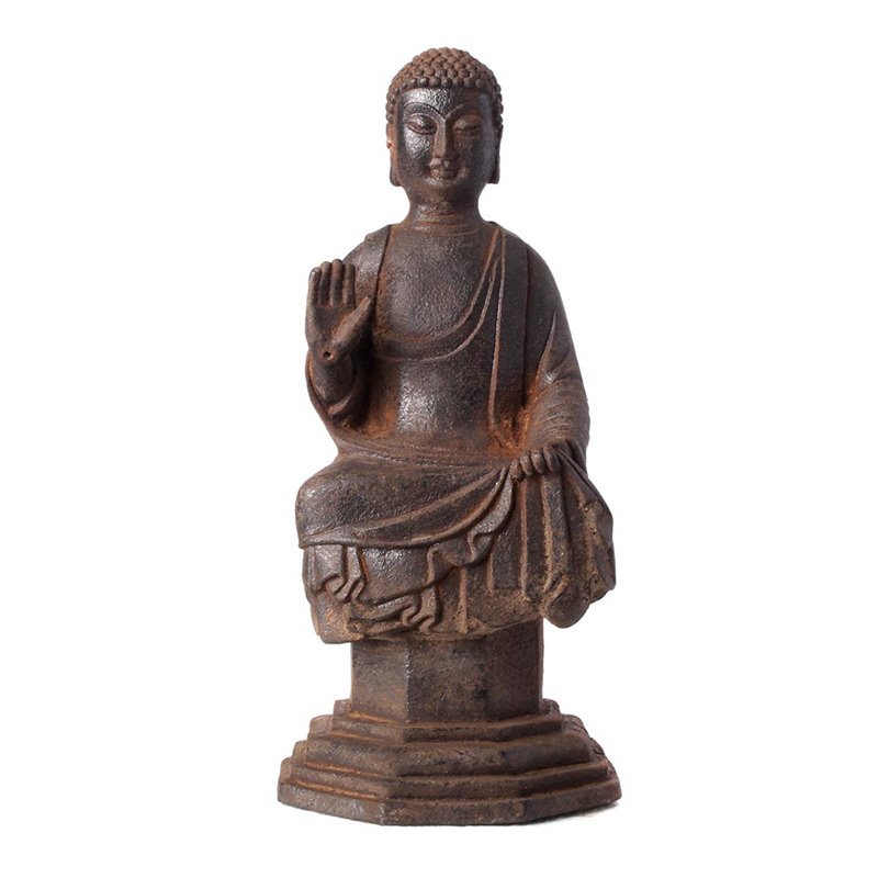 Bouddha sur socle fonte de fer
