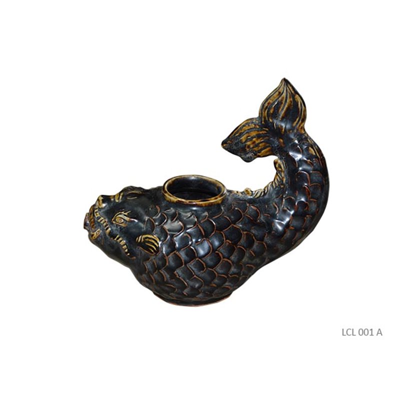Vase fish khmer black
