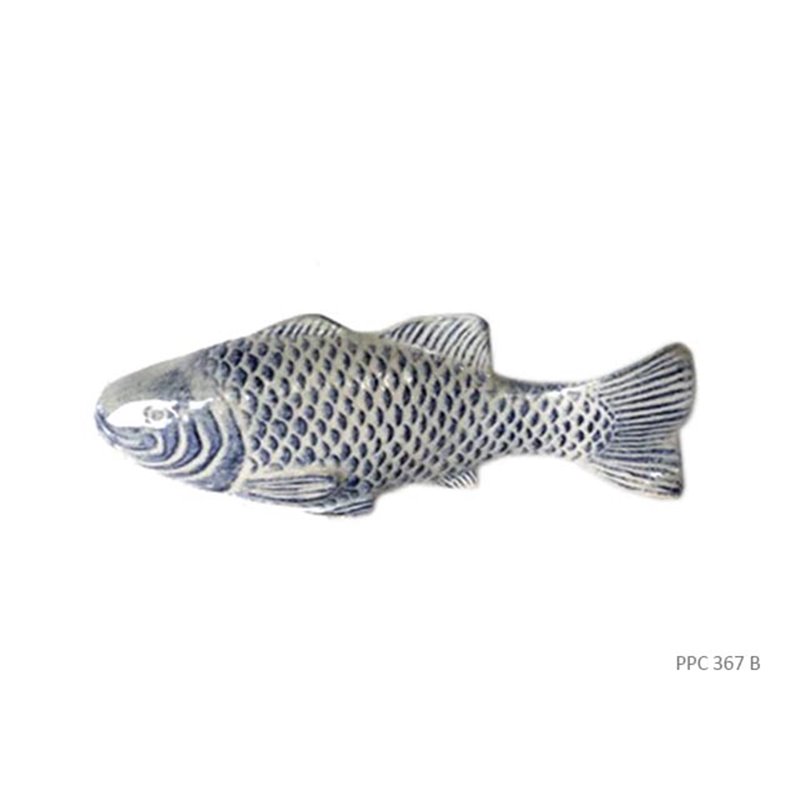 Fish white glazed