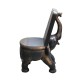 Elephant chair lacquered black gold