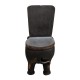 Elephant chair lacquered black gold
