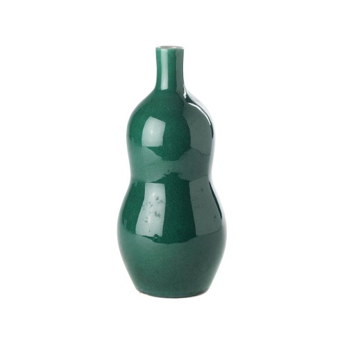 Vase double gourds green imperial
