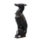 Greyhound sitting bronze right