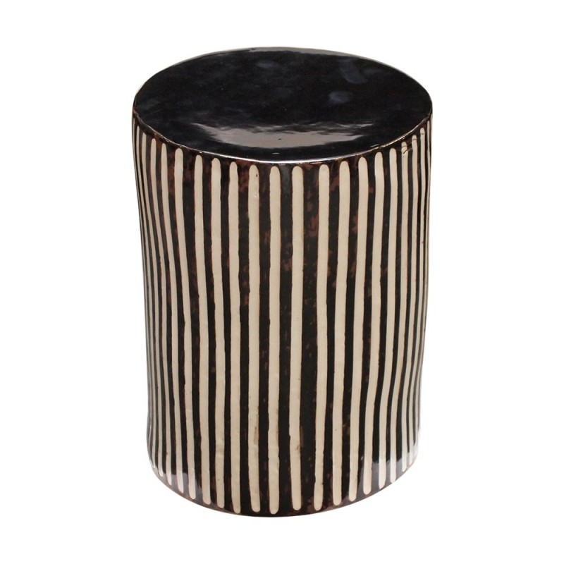 Stool sculpted stripes