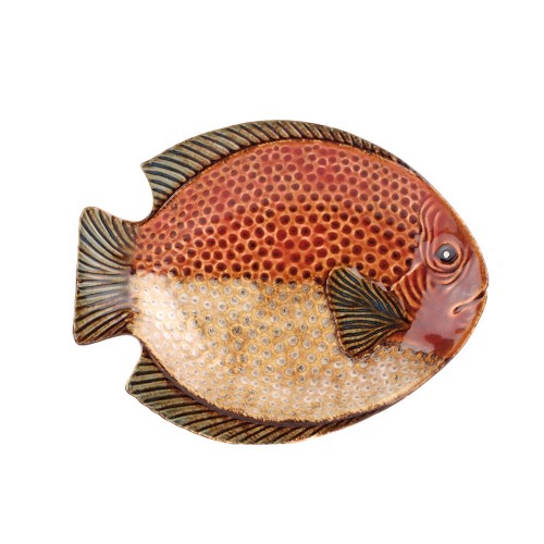 Set of 4 tropical fish plates b