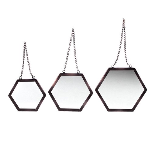 Set of 3 wall mirrors