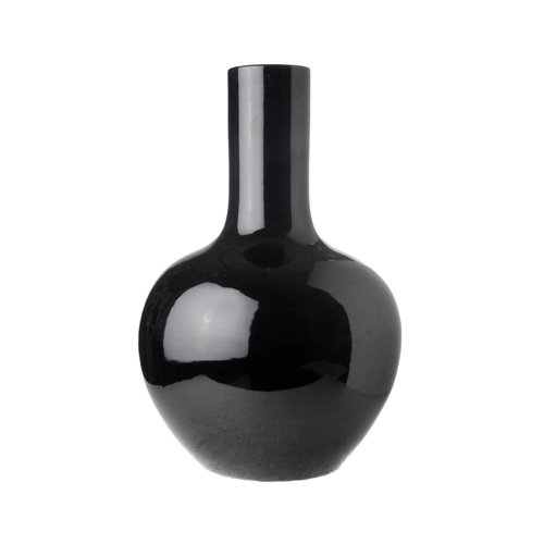 Vase with straight collar imperial black