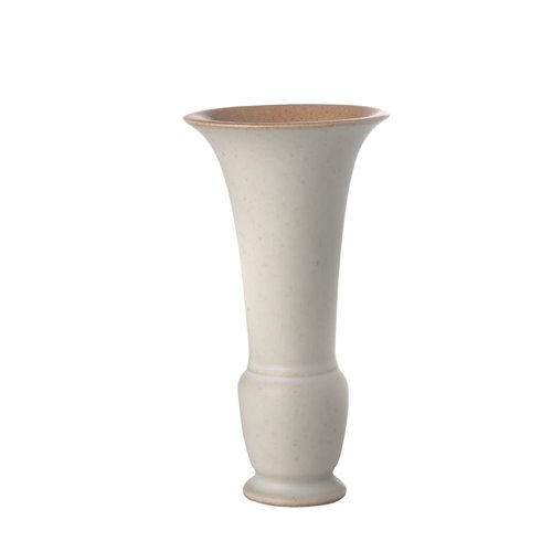 Long corolla vase glazed beige