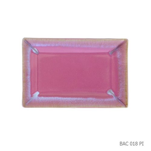 Plate rectangular indian pink