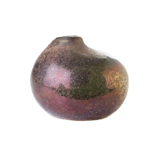 Asymmetric vase metal pink