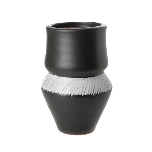 Vase tambour bicolore
