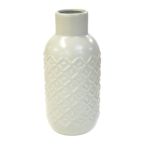 Vase relief glacure taupe