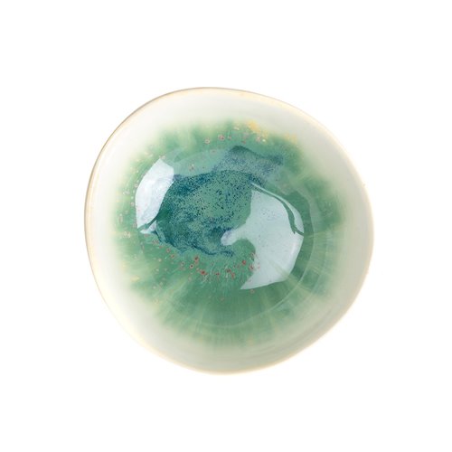 Oglia bowl porcelaine enamelled green