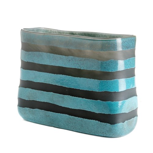 Wave vase double couches verre taille