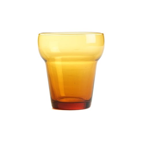 Falo glass tumbler colored amber
