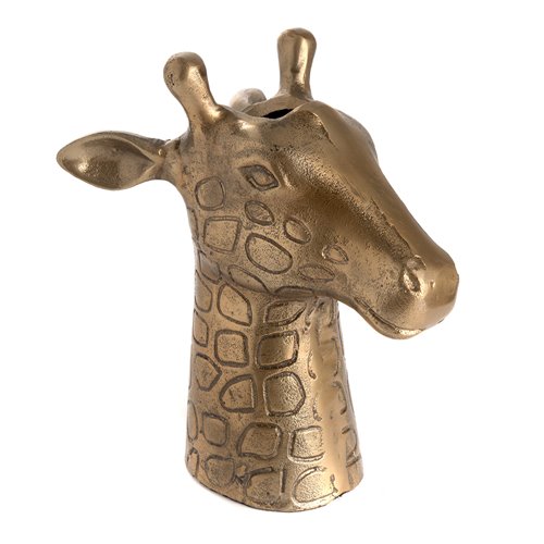 Aluminium giraffe vase gold