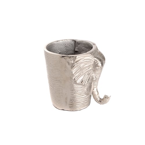 Aluminium elephant vase 
