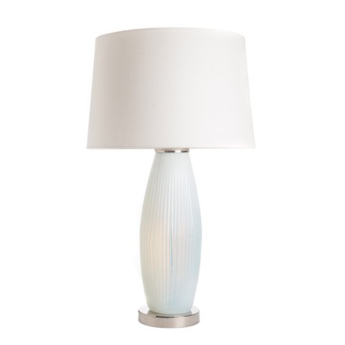 Lamp base white glass with shade E27 Max 60W